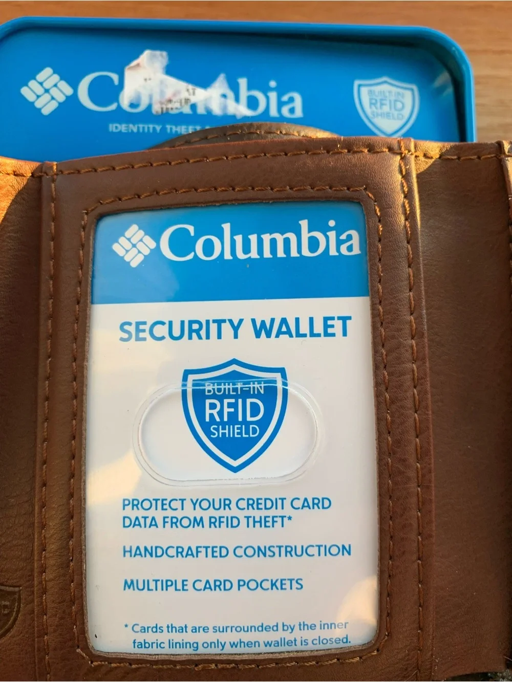 Columbia Brown RFID Security Wallet
